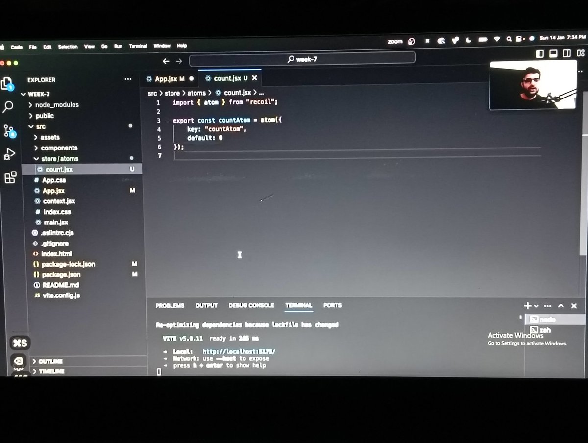 abhay_ratnakar's tweet image. Excited to dive into Recoil for state management in React!  @kirat_tw  what an in depth knowledge your giving me 🚀 Learning new tools to level up my #React skills. Any tips or favorite resources? #CodingJourney #RecoilJS #softwareengineer #coding #CodingJourney #100xdev #tech