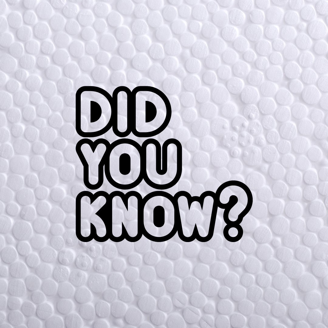 Did you know that polystyrene is one of the most energy-efficient plastics? It takes less energy to produce and transport polystyrene than other plastics!
