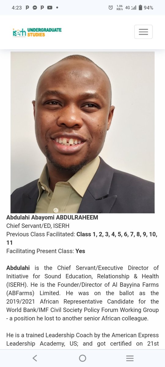 iserhnigeria's tweet photo. On Sat. Jan 13, our Scholars had a class on PEACEFUL COEXISTENCE: IMPLICATIONS ON NATION BUILDING facilitated by @AbayomiRaheem, @iserhnigeria Chief Servant 

Was this lecture transformative?
Did our Scholars learn new things?
Do they have feedback on it?

Let's read from them... https://t.co/ZR6FekUJJU
