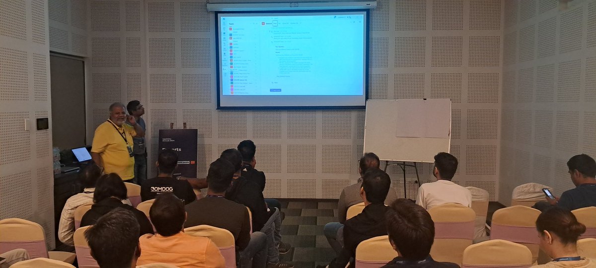 Mastering AI, One Demo at a Time! 

Showcasing a lifetime of expertise meshed with the future of innovation. Dilip Ittyera, <a href="/dilipti/">Dilip Thomas Ittyera</a> founder of <a href="/CogniSwitch/">CogniSwitch.ai</a> does AI demos  alongwith <a href="/vinayakh/">Vinayak Hegde</a> CTO-in-residence, <a href="/msft4startups/">Microsoft for Startups</a> #UpekkhaAnnual2024