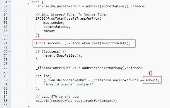 PrismBlocks🌈 (@prism_blocks) on Twitter photo 🚨 #SocketProtocol Update 🚨
<a href="/SocketDotTech/">👉 Follow @SocketProtocol</a> fell prey to a call injection attack, resulting in a staggering loss of $3.3M. The breach's epicenter lies in an insecure call within the performAction function. Overlooking scenarios with 0 WETH transfers allowed the attacker to 🚨 #SocketProtocol Update 🚨
<a href="/SocketDotTech/">👉 Follow @SocketProtocol</a> fell prey to a call injection attack, resulting in a staggering loss of $3.3M. The breach's epicenter lies in an insecure call within the performAction function. Overlooking scenarios with 0 WETH transfers allowed the attacker to