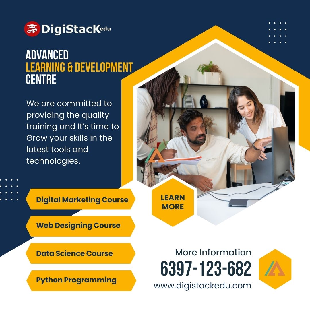 digistackedu's tweet image. Learn Data Science and Machine Learning, it's time to grow your skills in digital marketing, web designing and artificial intelligence.
#datasciencecourse #digitalmarketingcourse #pythonprogrammingcourse #digistackedu #uttarakhand #nainital #rudrapur #kashipur #haldwani