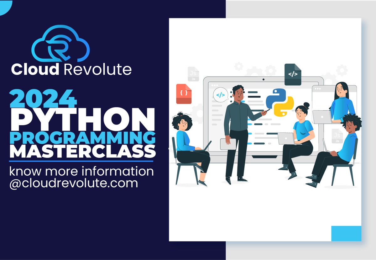 Cloudrevoluteus's tweet image. Come join with us to Learn Python and improve your skills online today-Cloud Revolute
#python #Training #Pythoncourses #PythonUnitedStates #cloudrevolute