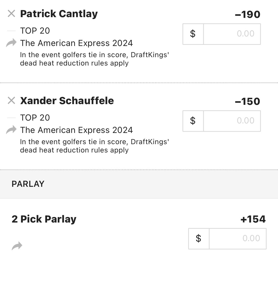 HoffProps's tweet image. High on Cantlay and Xander in the American Express. Expecting both to be at the top of the leader board.