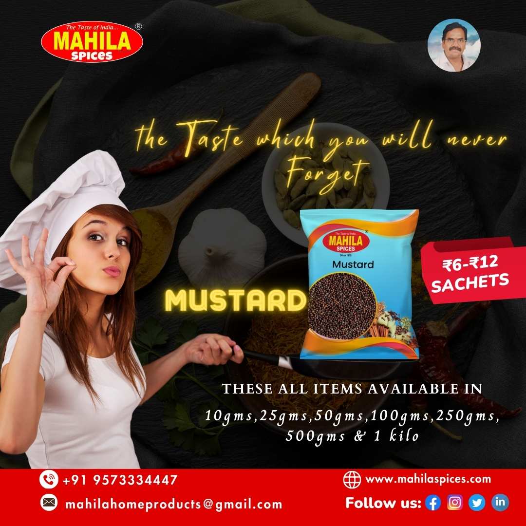 🌟 Unforgettable Taste Alert! 🌟

 Available now in convenient ₹6-12 SACHETS at Jumbotail. 

Available in Various Sizes:
10gms,25gms,50gms,100gms,250gms,500gms,1 kilo

For orders, contact us at:
📞 +91 9573334447

#MustardMagic #FlavorfulExperience #JumbotailFinds #FoodieDelight