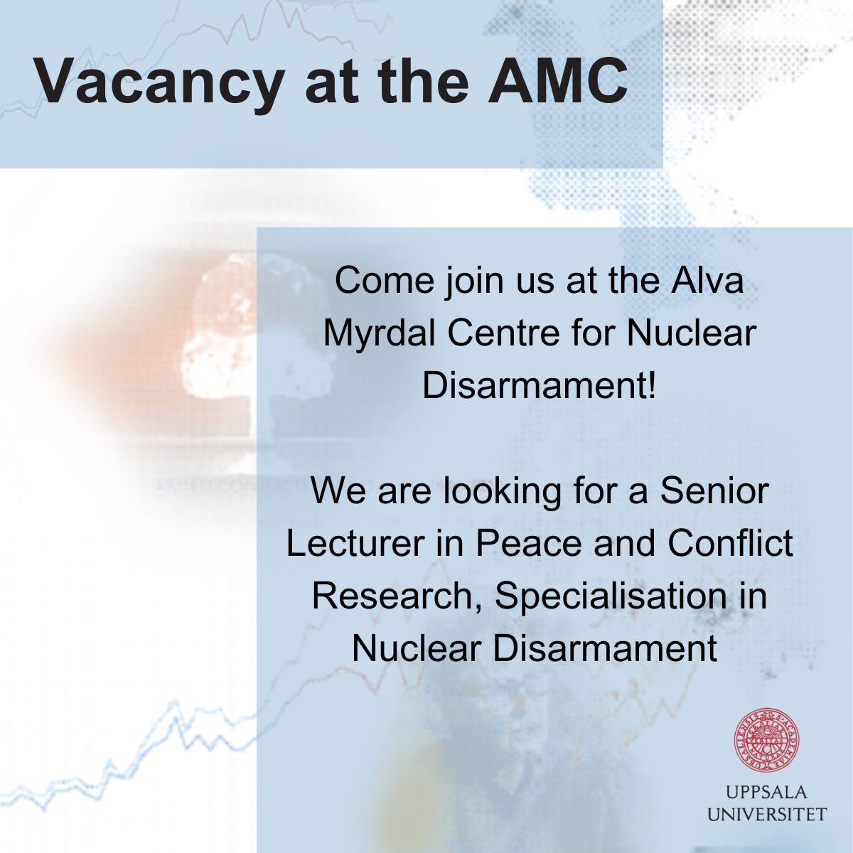 Don’t miss the opportunity to come work with us at @AlvamyrdalCNTR! Apply by 25th January: jobb.uu.se/details/?posit… @UU_University