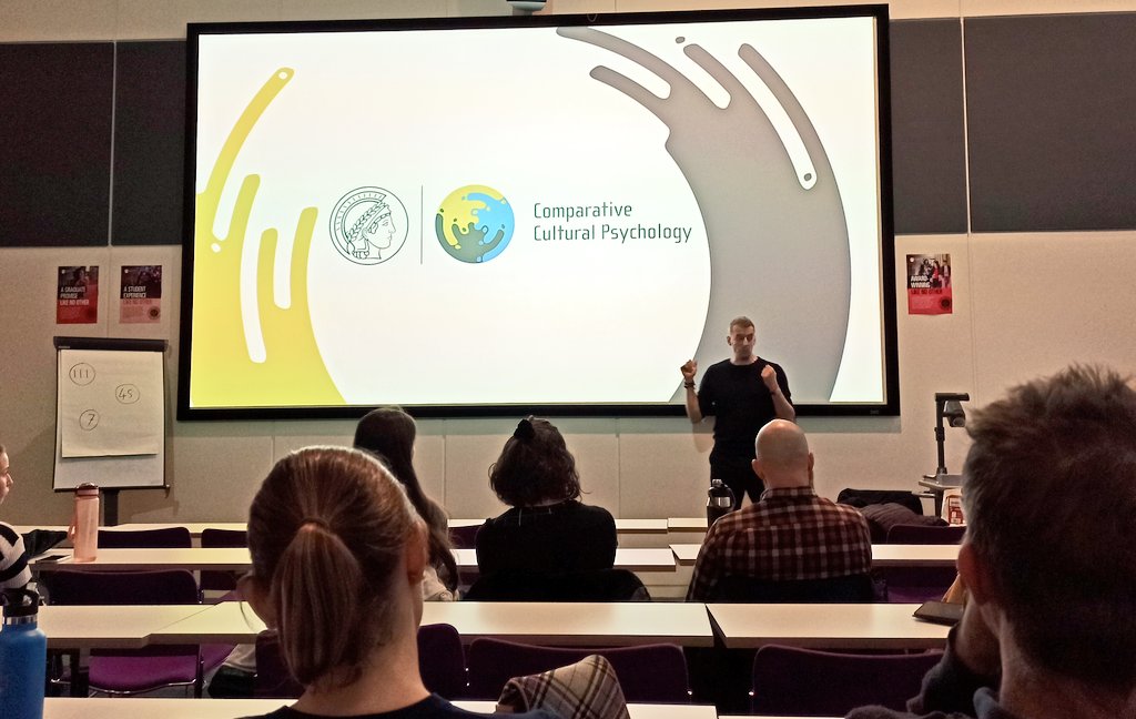 Great to have Prof. @daniel_haun of @MPI_EVA_Leipzig presenting at the @PsychologyNTU series @TrentUni yesterday. Some food for thought and intriguing insights into comparative cultural psychology.