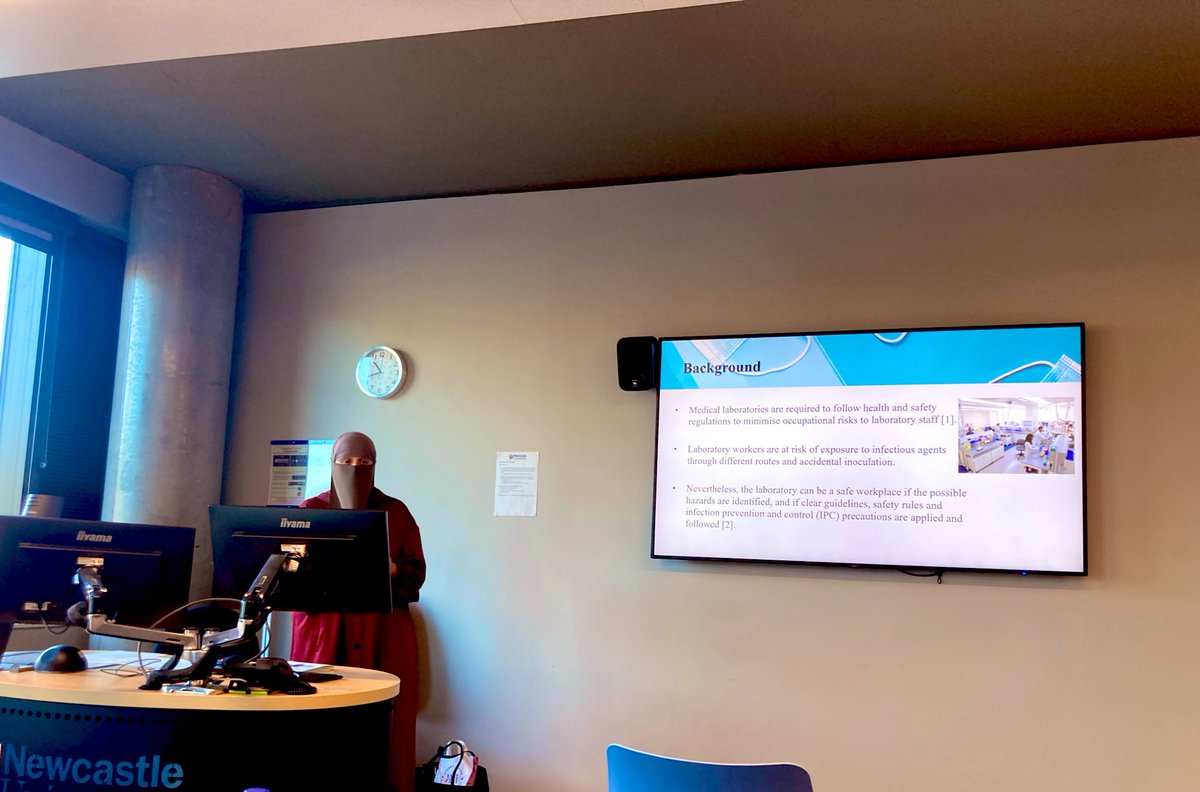 Great to have the opportunity to present the qualitative part of my PhD study on the implementation of IPC guidelines among laboratory staff in KSA at #NUQualSIG @NU_QualSIG #qualitative