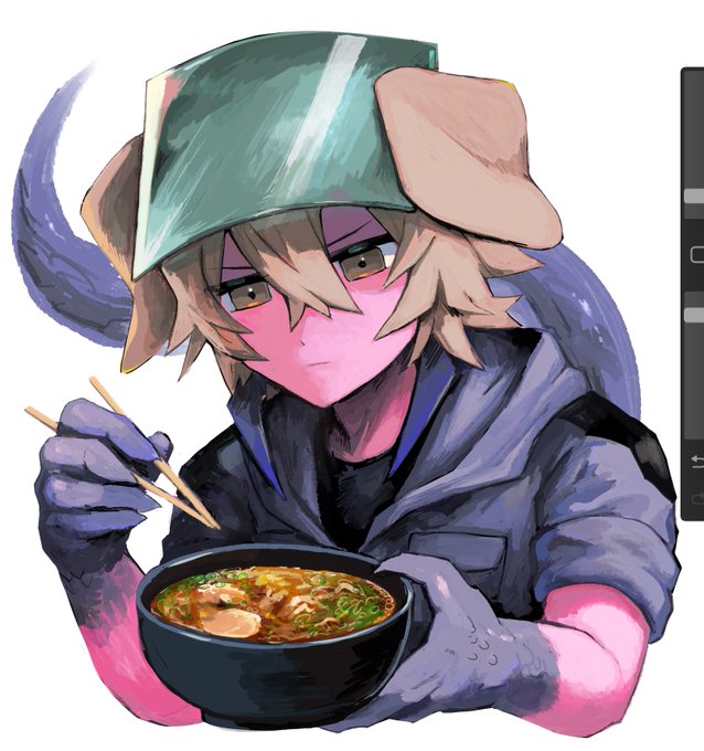 「holding bowl noodles」 illustration images(Latest)