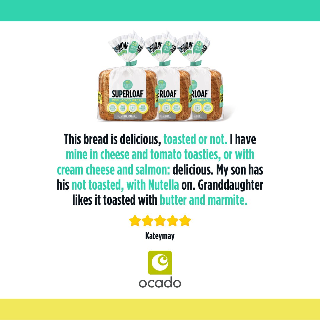How do you Superloaf?

This <a href="/Ocado/">Ocado</a> customer comes from a family of Superloaf fans. To discover why, visit Ocado here bit.ly/48Z7n1G

If you’re already a fan, leave your review below. 🥪