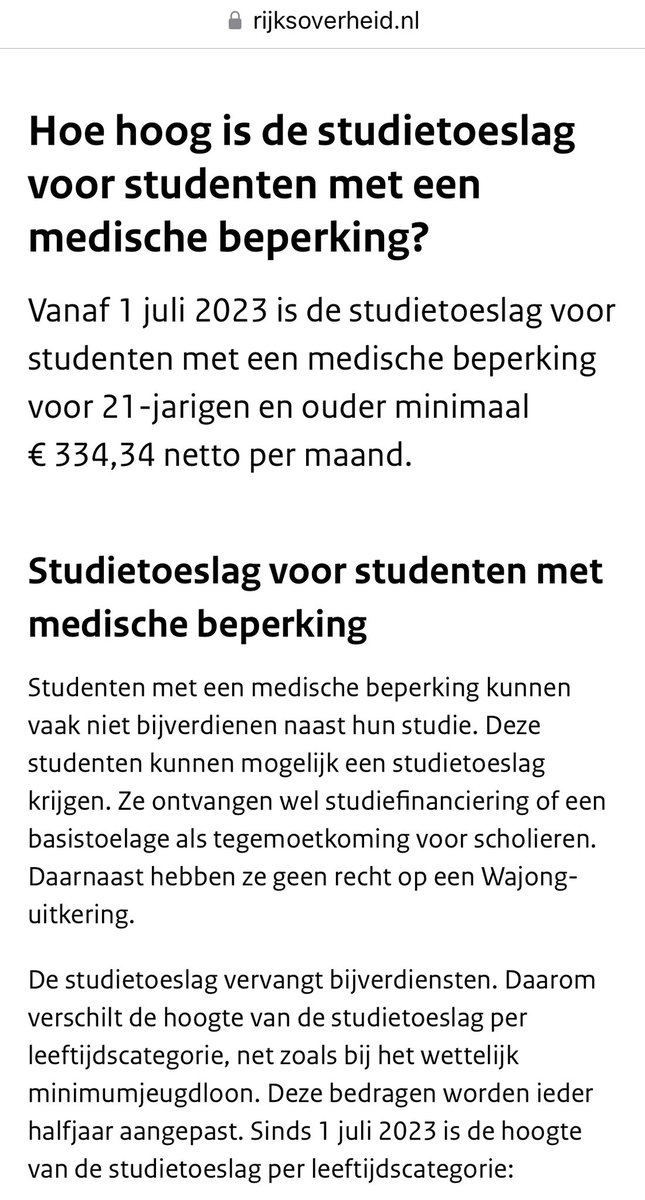 Gentle reminder voor ouders en studenten: als je een student of scholier bent en door een medische beperking niet kunt bijverdienen, kun je de individuele studietoeslag aanvragen bij je gemeente.
Te weinig mensen kennen deze regeling, dus zegt het voort.