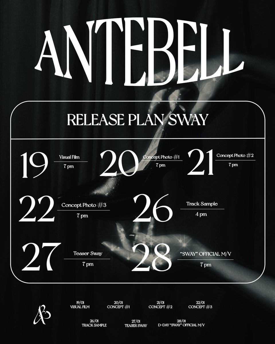 ANTEBELL_'s tweet photo. RELEASE PLAN : SWAY (ANTE BELL)
YouTube : UNC ENTERTAINMENT
#ANTEBELL
#BENNE_ANTEBELL
#SHIDA_ANTEBELL
#BEBELL_ANTEBELL
#MEI_ANTEBELL
#uncentertainment
#TPOP https://t.co/ASlM5mviLm