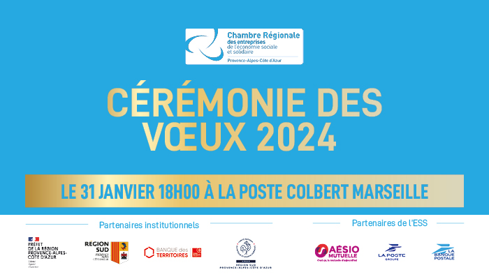 ✨Le Président <a href="/DenisP_CressPac/">Denis PHILIPPE</a>, le CA, le Directeur et toute l'équipe de la <a href="/CRESS_sud/">CRESS Provence-Alpes-Côte d'Azur</a>, vous présentent leurs meilleurs vœux 2024 et ont le plaisir de vous convier le 31/01 à la cérémonie des vœux à #Marseille pour un moment convivial et festif #ESS➡️ cutt.ly/voeux2024