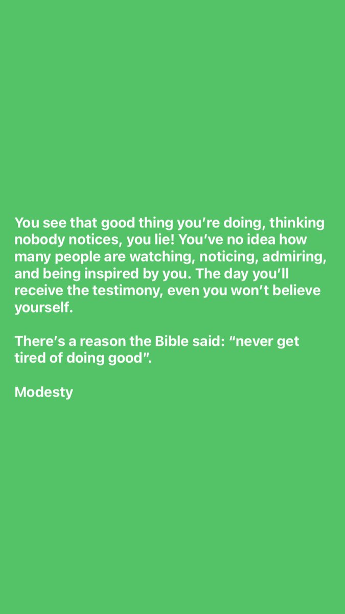 Never get tired of doing good.