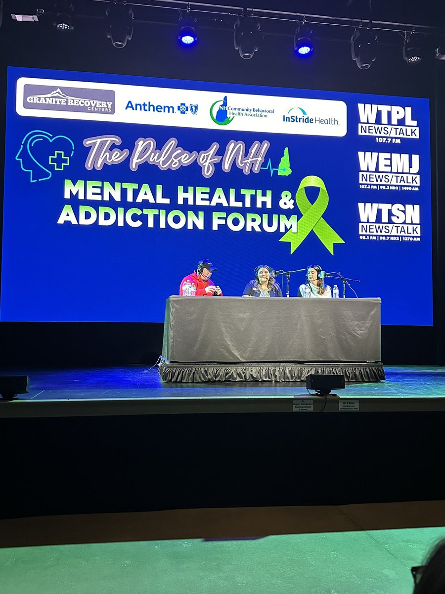 NH4MH's tweet photo. We had an amazing event with @JackHeathRadio yesterday at the Mental Health &amp; Addiction Forum! An important topic, great to see media covering this for the purpose of good &amp;support! Shout out to Cynthia Whitaker of @gnmhcNH  and Sarah Gagnon, VP at @RiverbendCMHC for speaking https://t.co/6MggMQN4Hv