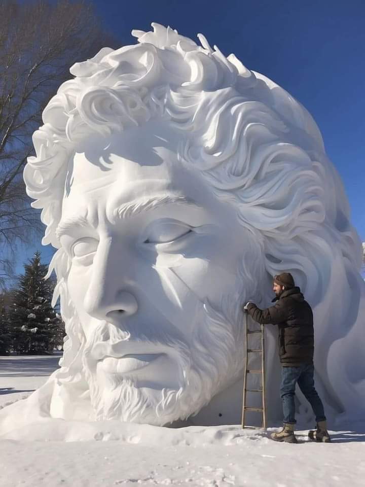 Incredible snow art!