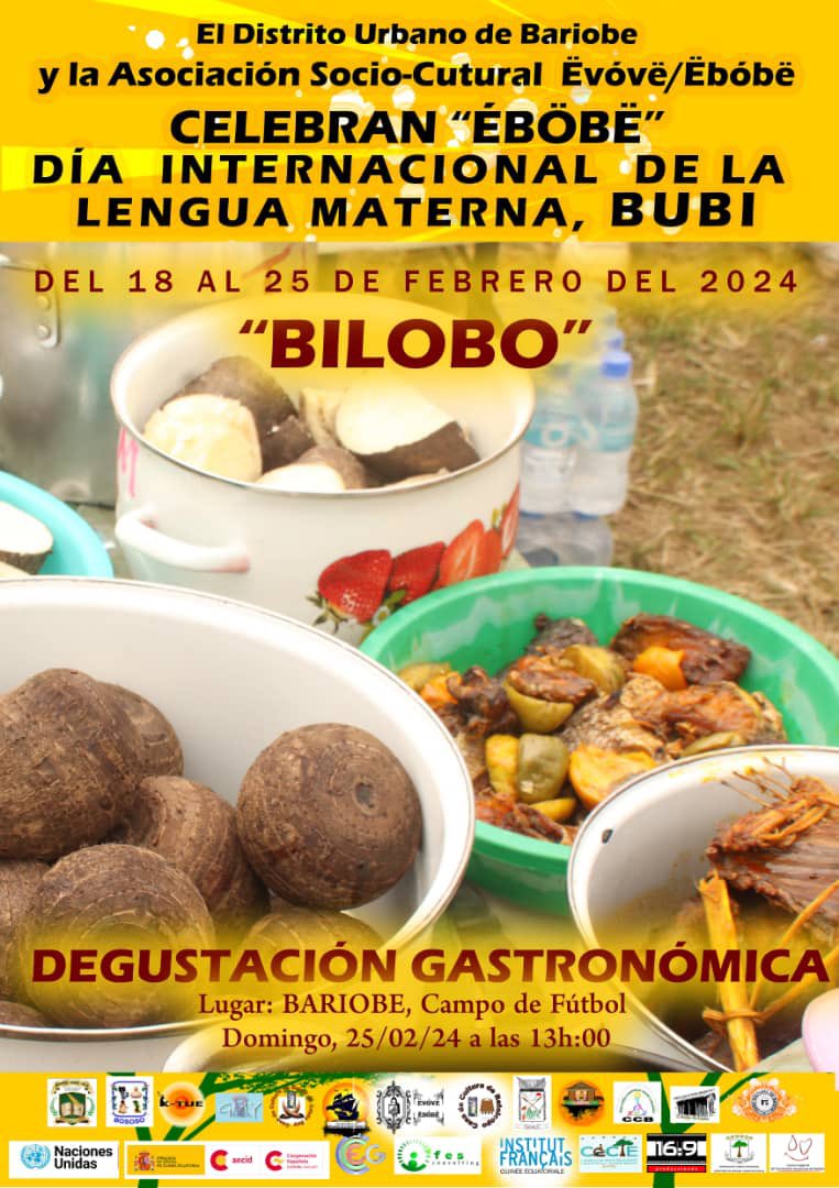 La degustación gastronómica compartida BILOBO, es uno de los eventos culturales más importantes 😊en la celebración del evento sociocultural ËVÓVË/ËBÓBË, y no va a ser menos que en esta décima edición se vuelva a repetir. 

#cultura  #lenguamaternaBubi #evbe #Bariobe2024