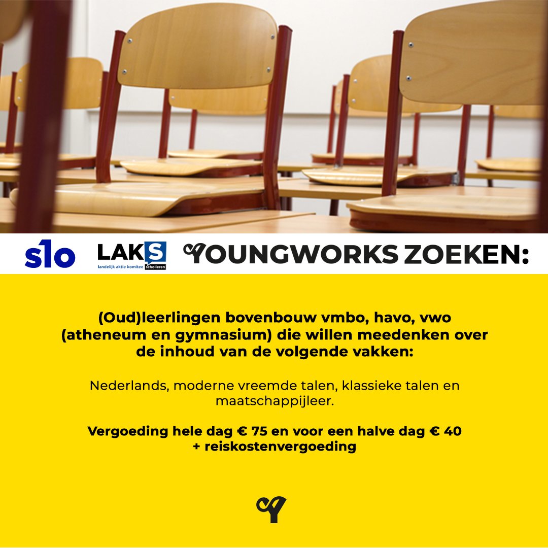 #gezocht | 📣 Voor het SLO en <a href="/LAKStweets/">LAKS</a> zijn wij op zoek naar (oud)leerlingen uit de bovenbouw die willen meedenken over de inhoud van vakken ➡️ bit.ly/3vKN49E
#jongeren #onderwijs #scholieren #curriculum #SLO
