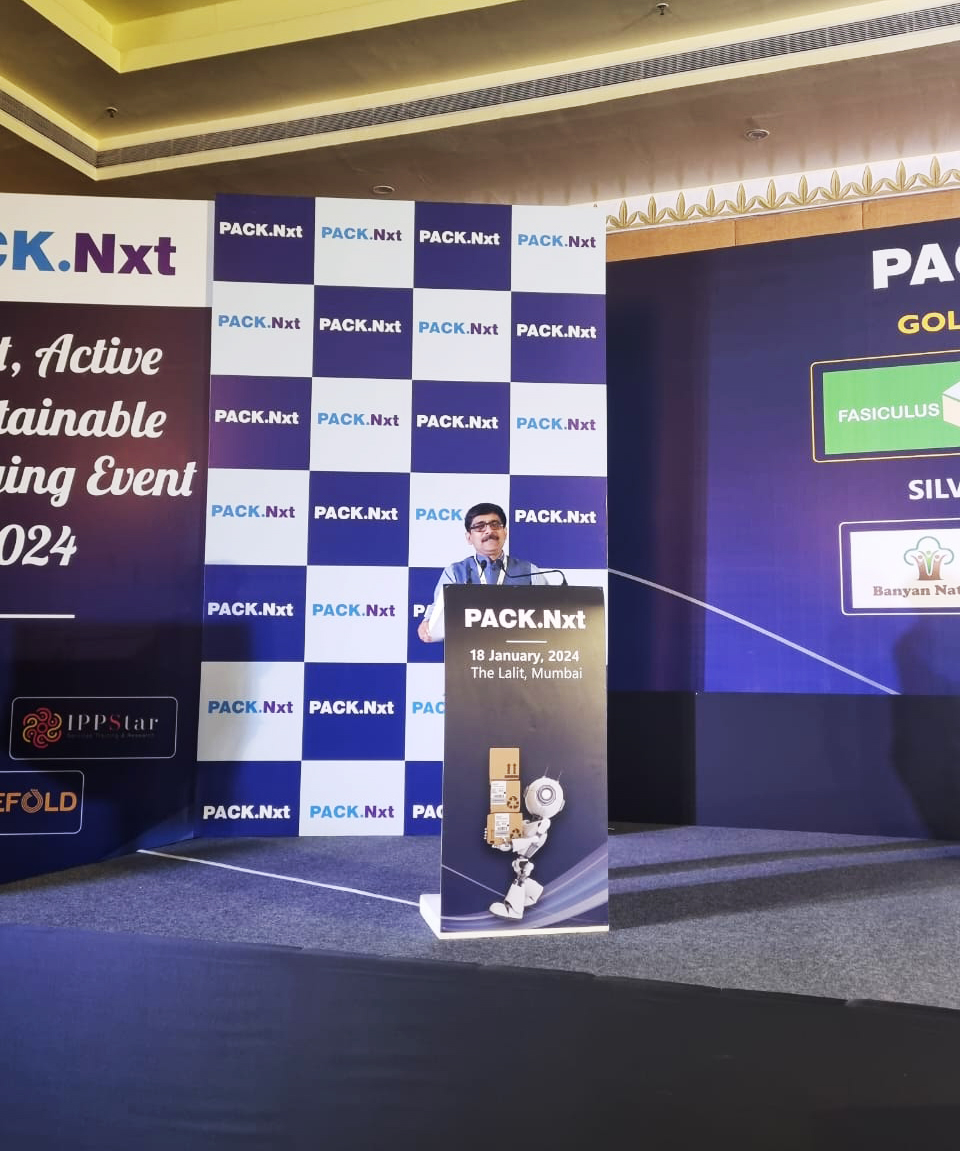 Dr. Prabodh Halde, Head-Regulatory Affairs, Marico Limited gave a presentation on Smart Packaging for Safety and Security in Food.

#PACKNxt2024 #SmartPackaging #ActivePackaging #Innovation #Sustainability #CX #Authentication #Recycling