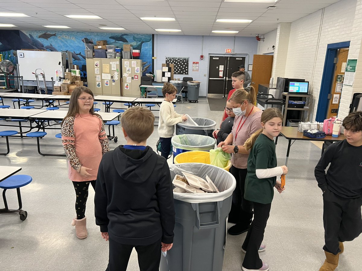 Our Hathaway Green Team continue with composting. @HathawaySchool @psd_ri