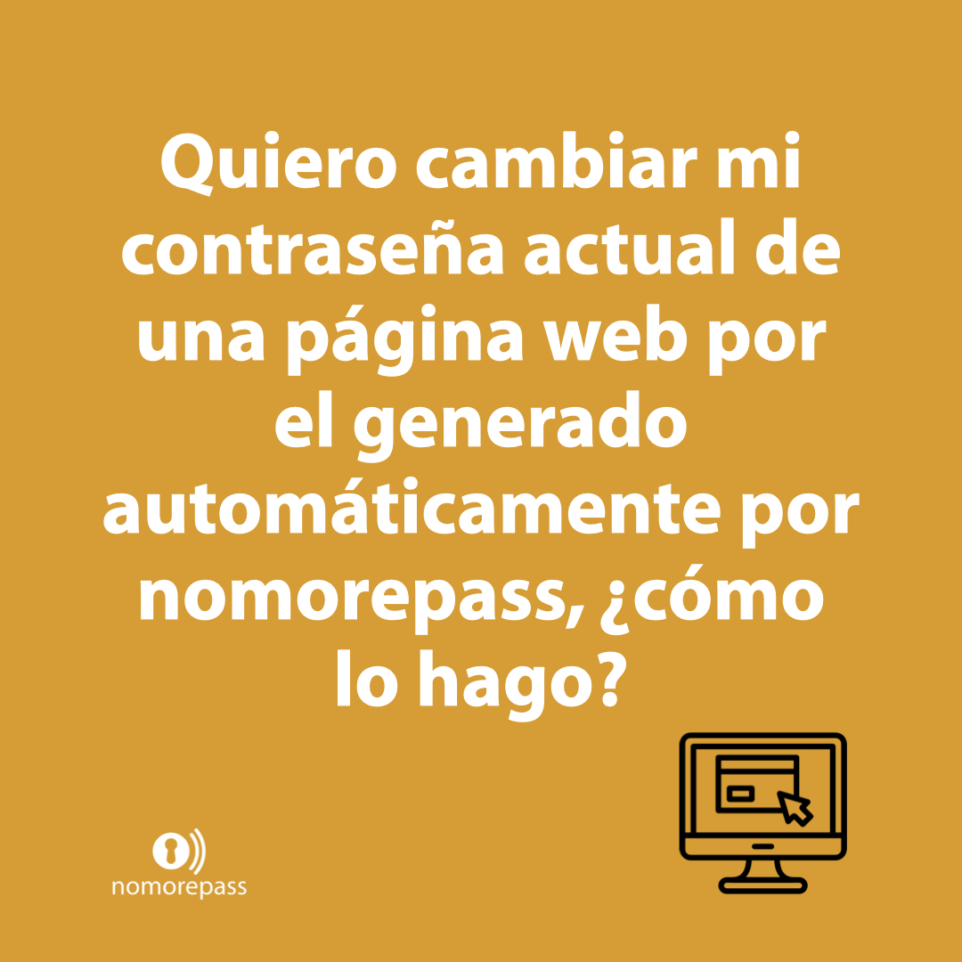 nomorepass_'s tweet photo. 🔄🔐 ¿Quieres actualizar tu #contraseña en una web? ¡Fácil! Sigue el procedimiento estándar de cambio en la página y, cuando llegue el momento de ingresar el nuevo #password, simplemente utiliza nuestra aplicación de escritorio. 🚀💻 https://t.co/ysUQAge8U2