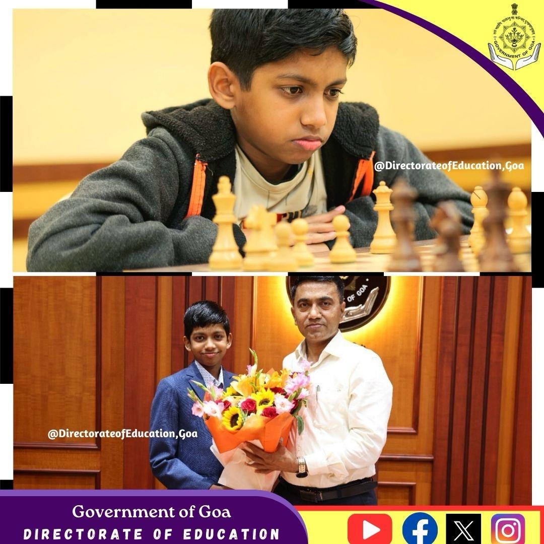 DOE_GOA's tweet photo. Congratulations Ethan Vaz. #Chess @narendramodi @PMOIndia  @goacm @EduMinOfIndia @EduMinOfIndia https://t.co/Xr3bxU5mrM
