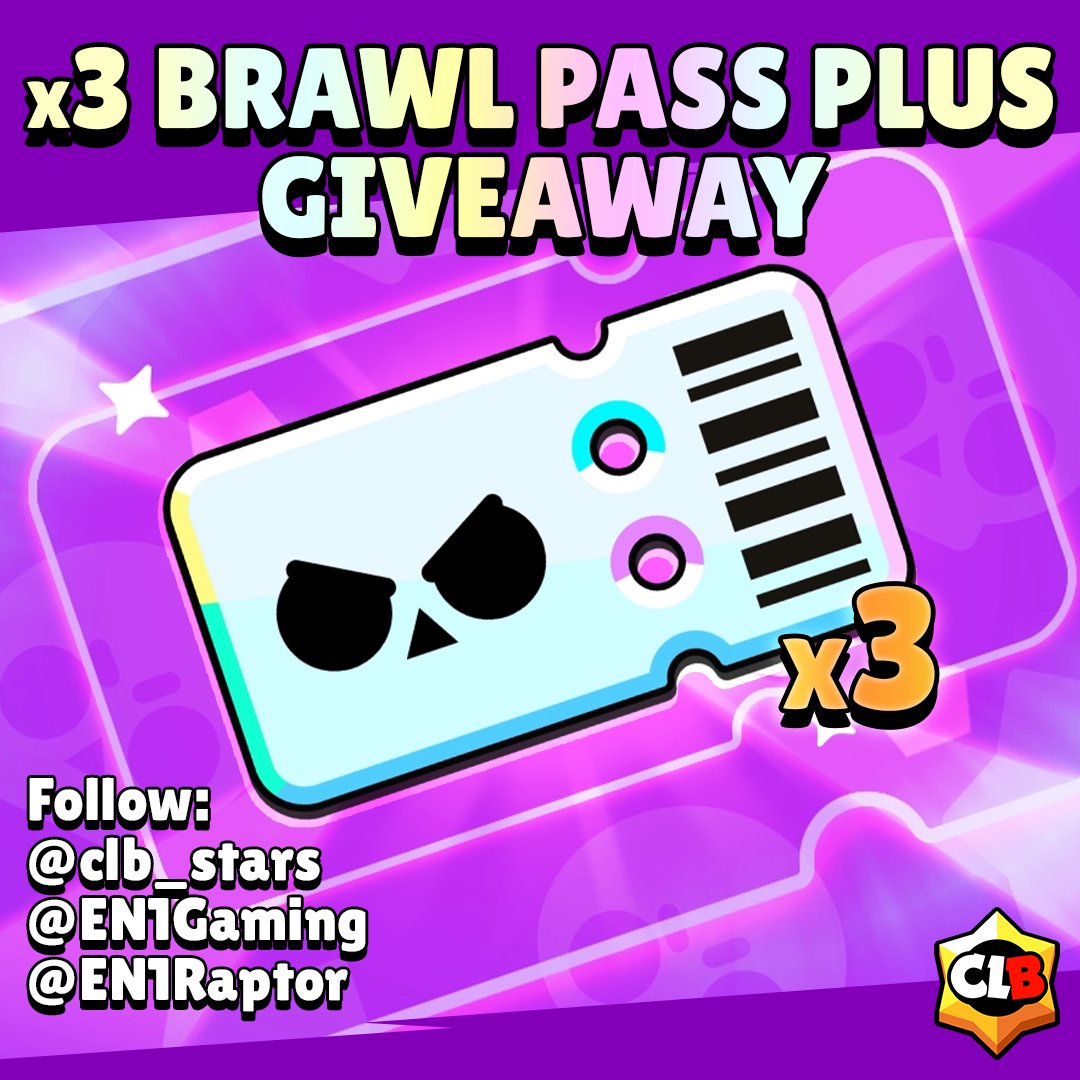 clb_stars's tweet image. 3x Brawl Pass Plus Giveaway! 🔥

To enter:
• Follow:
  @clb_stars
  @EN1Gaming
  @EN1Raptor 🤝
• Like &amp;amp; Repost ❤️♻️
• Comment with your favorite skin from the update

That's all! Winners will be picked next week! 🥳

#BrawlStars #StarrToon