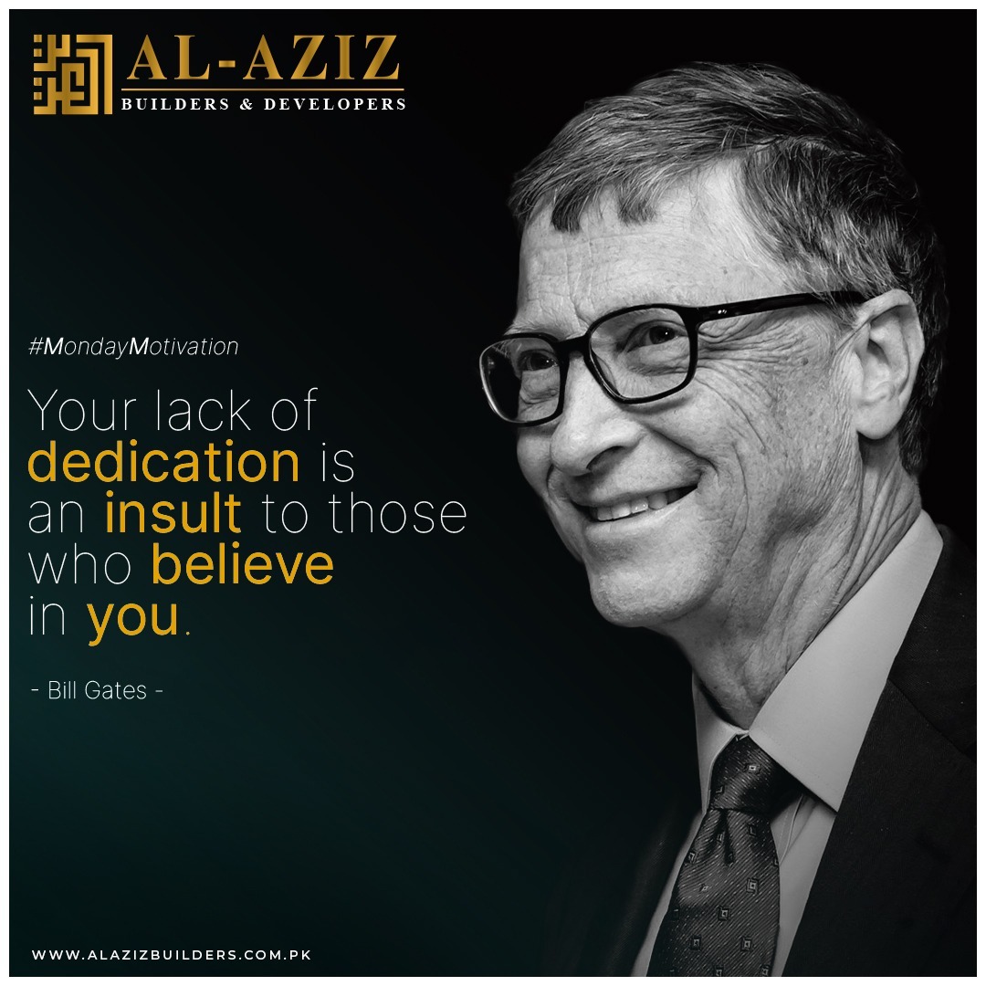AlazizBuilders's tweet photo. "Your lack of dedication is an insult to those who believe in you." - Bill Gates
#mondaymotivation
๐https://t.co/97bXUvtUYk
๐ฑ0311 1555148
๐Subscribe to our YouTube channel: https://t.co/RTQiApfgkA
#AlAzizBuilders #AlAzizDevelopers #TheOak #TheRoyalGate #Shops #apartment #ROI https://t.co/YlTBgZRqvb