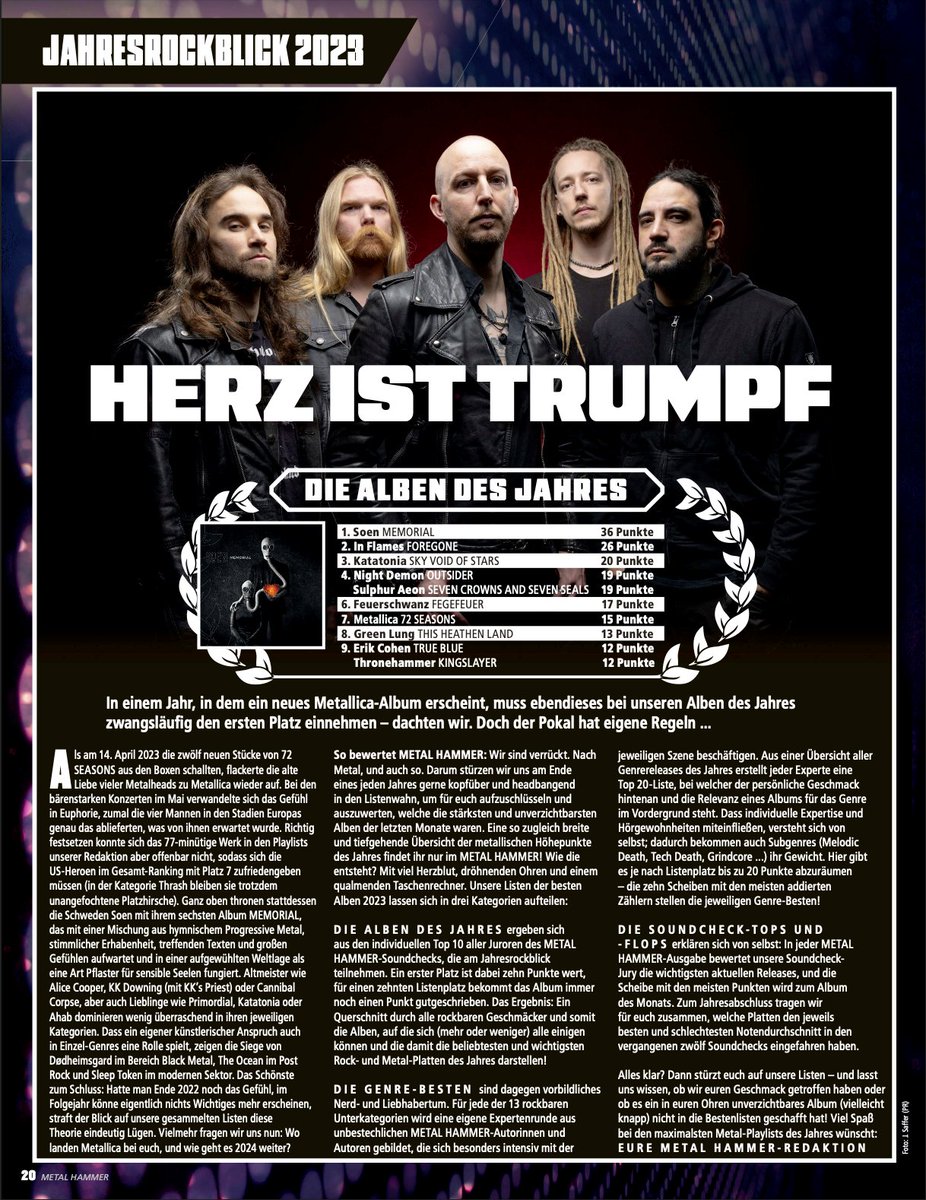 SOEN (@soenmusic) on Twitter photo We are honoured that ๐ ๐๐ ๐ข๐ฅ๐๐๐ was <a href="/metalhammer_de/">Metal Hammer</a>'s album of 2023. It is hard to find a finer award than that! ๐ฅ ๐ฅ ๐ฅ
We are so thankful for the support โค๏ธโ๐ฅ
#soen #memorial #soenmusic We are honoured that ๐ ๐๐ ๐ข๐ฅ๐๐๐ was <a href="/metalhammer_de/">Metal Hammer</a>'s album of 2023. It is hard to find a finer award than that! ๐ฅ ๐ฅ ๐ฅ
We are so thankful for the support โค๏ธโ๐ฅ
#soen #memorial #soenmusic