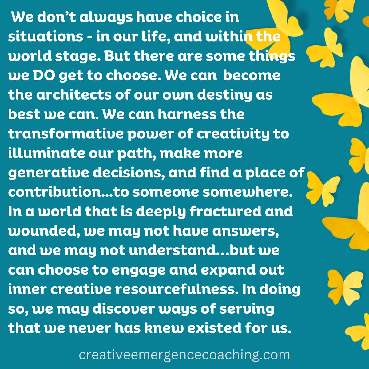 CreatvEmergence's tweet image. #creativethinking #optionsandchoices #creativeservice