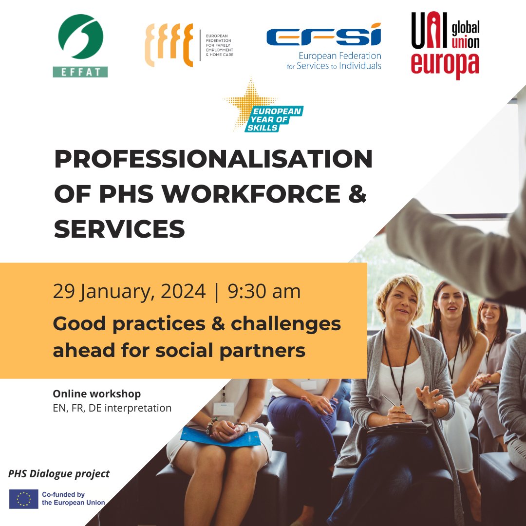 What is the state of play of professionalization of #PHS workforce and services in the EU🇪🇺? Which good practices are identified in the Member States?🤔 Join our online workshop on the 29th of January! 👉Register here: bit.ly/3S00x5e 🗓️Programme: bit.ly/3RWCBj0