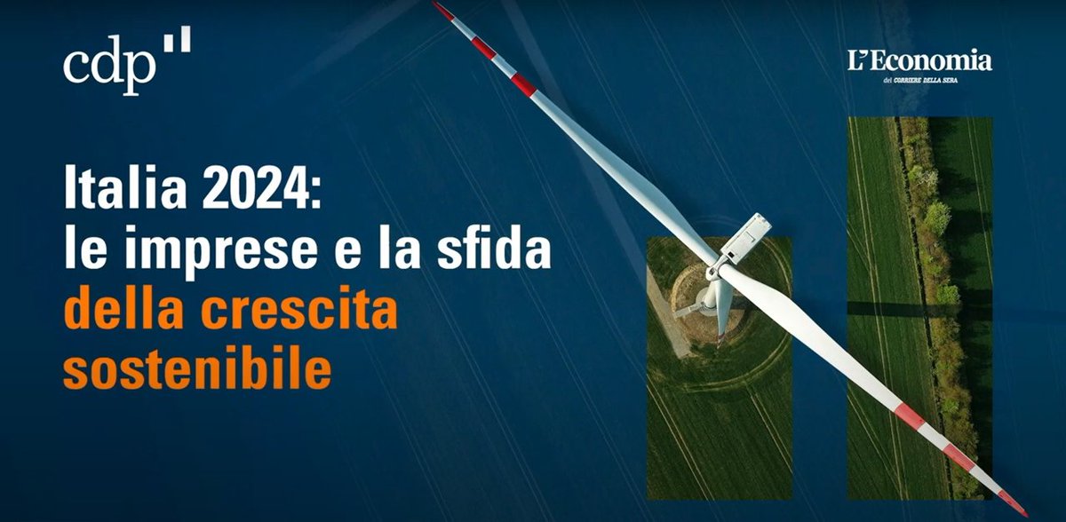 #18gennaio | Questa mattina ho avuto il piacere di intervenire all'evento "Italia 2024: le imprese e la sfida della crescita sostenibile", organizzato da <a href="/GruppoCDP/">Cassa Depositi e Prestiti</a> in collaborazione con <a href="/L_Economia/">Corriere L'Economia</a>  del <a href="/Corriere/">Corriere della Sera</a>.
🔴Qui il mio intervento👇➡️youtu.be/Aml8n58VyXY?si…⬅️