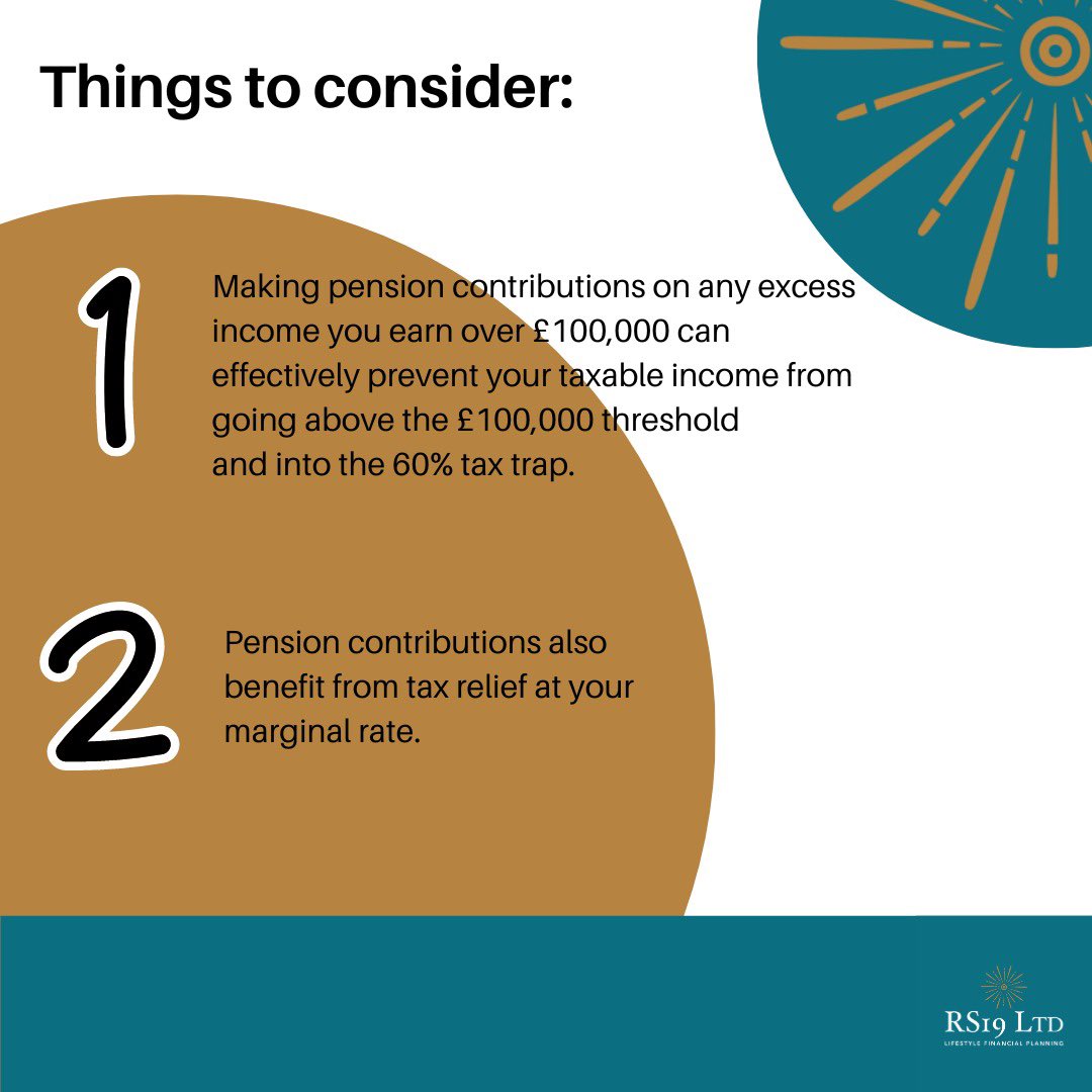 A 60% rate of income tax isn’t publicised in any of HMRC’s guidelines because it’s an unofficial rate effective rate of income tax (some call is the 60% Tax Trap). Topping up your pension is one way to avoid the trap, and get some pension tax relief to boot!