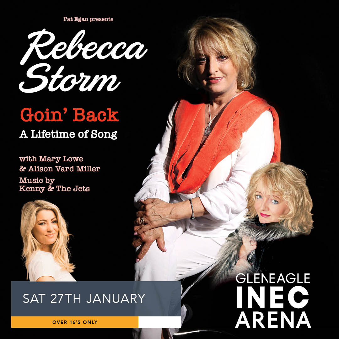 Ireland’s first Lady of musical theatre, Rebecca Storm comes to the @GlenINECArena on 27 January 2024 🤩 🎫 Remaining tickets on sale now - bit.ly/3SoLljx