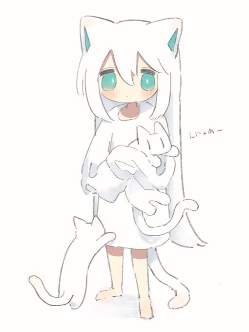 「白い猫 白いシャツ」のTwitter画像/イラスト(新着)