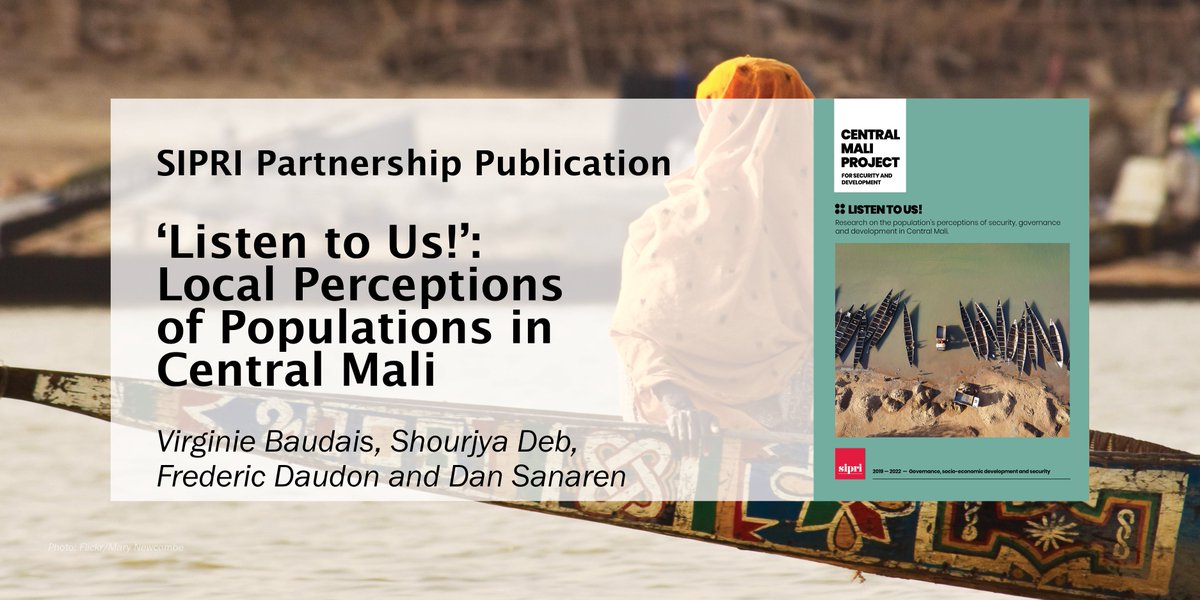 In the space of a decade, the socio-economic, political and security conditions for millions of people living in central #Mali🇲🇱have deteriorated. This report concludes the research carried out by SIPRI and its partner #PointSud during 2019–22 ➡️ bit.ly/4645IqJ