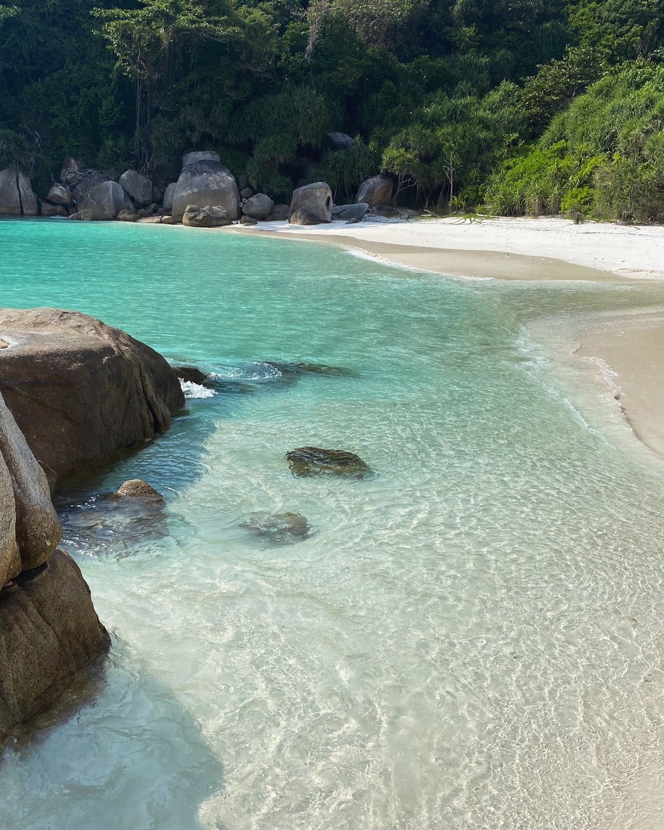 Once I’m in, I can’t get out! The waters at this remote island in the Andaman Sea are so pristine! Book at BoulderAsia.com #paradise #paradisebeach #islands #boulderisland #myeik