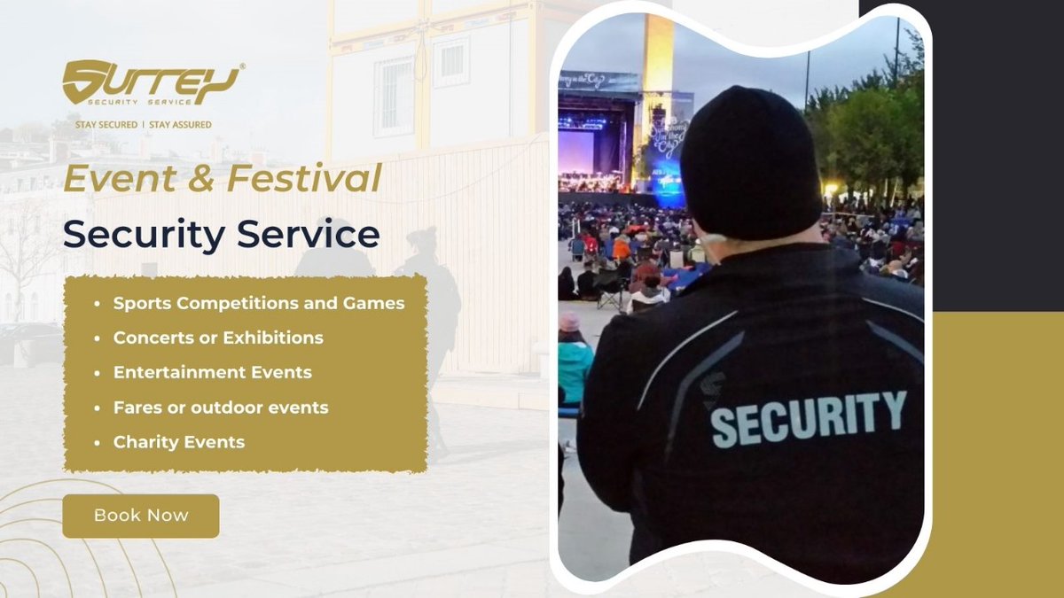 Ensure a successful and safe festival with Surrey Security Service Ltd, your dedicated partner for Festival Security Service in Surrey. Our professional team is committed to providing top-notch security solutions tailored to your event's unique needs.
#festivalsecurity