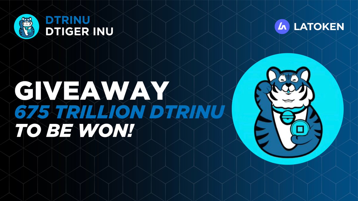 Latoken_cex's tweet photo. 🏆 675,000,000,000,000 DTIGER INU (DTRINU) GIVEAWAY on LATOKEN

🔥 200  Winners.
✅ Complete all tasks and qualify for the Airdrop.
📲 Share with 5 Friends and Follow.
⏰ January 18th, 2024 - January 25th, 2024.
Distribution will be on 25th  January, 2024

👉 JOIN GIVEAWAY (https://t.co/JobGo2StBa)