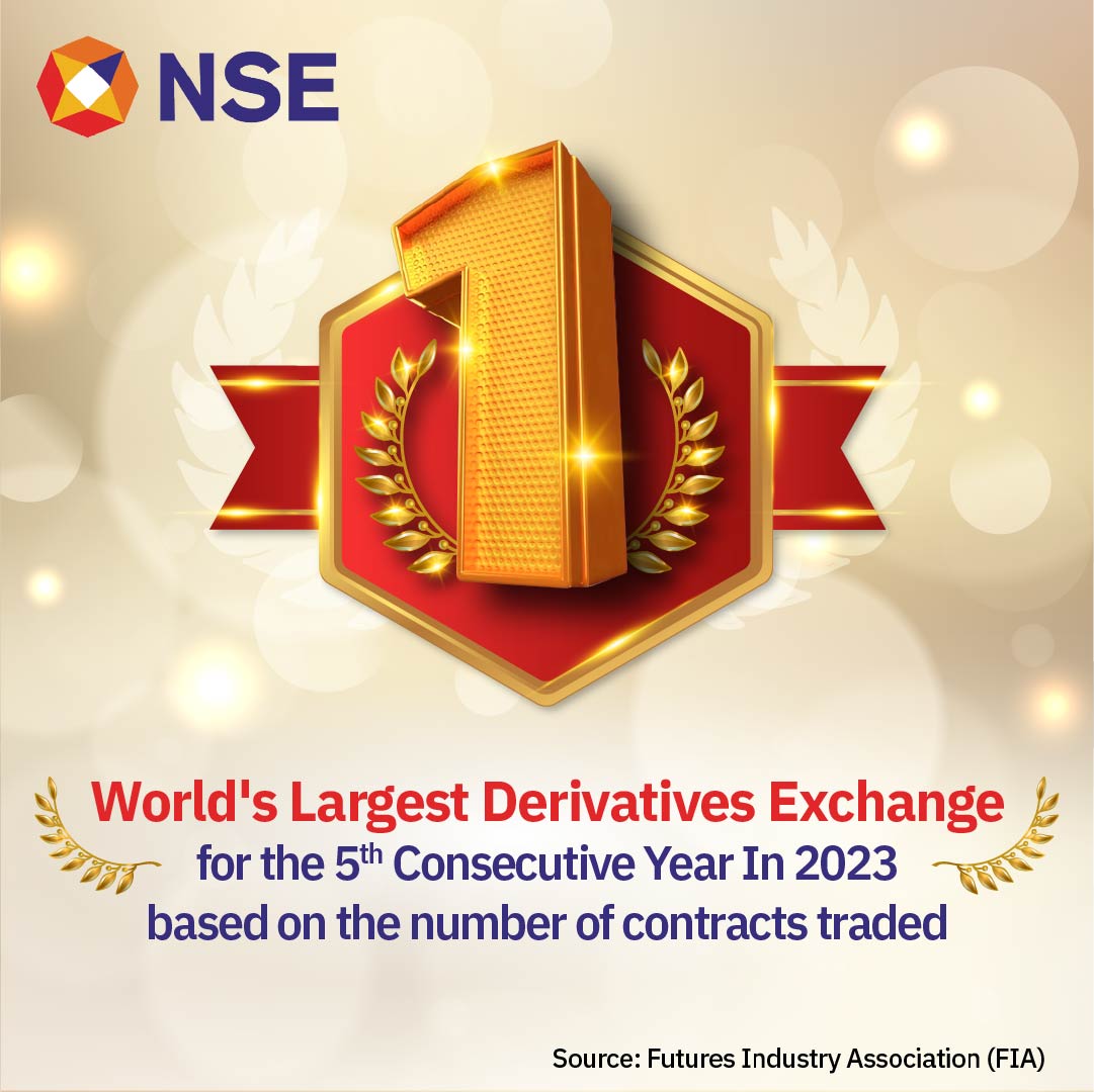 NSEIndia's tweet photo. #NSE is the world’s largest derivatives exchange for the 5th consecutive year, ranks 3rd largest globally in equity segment in 2023.
To know more, visit - https://t.co/kLDlUhRbnJ 

#PressRelease #NSEIndia #StockExchange #WorldsLargestDerivativesExchange @ashishchauhan https://t.co/UCjFErh9LB