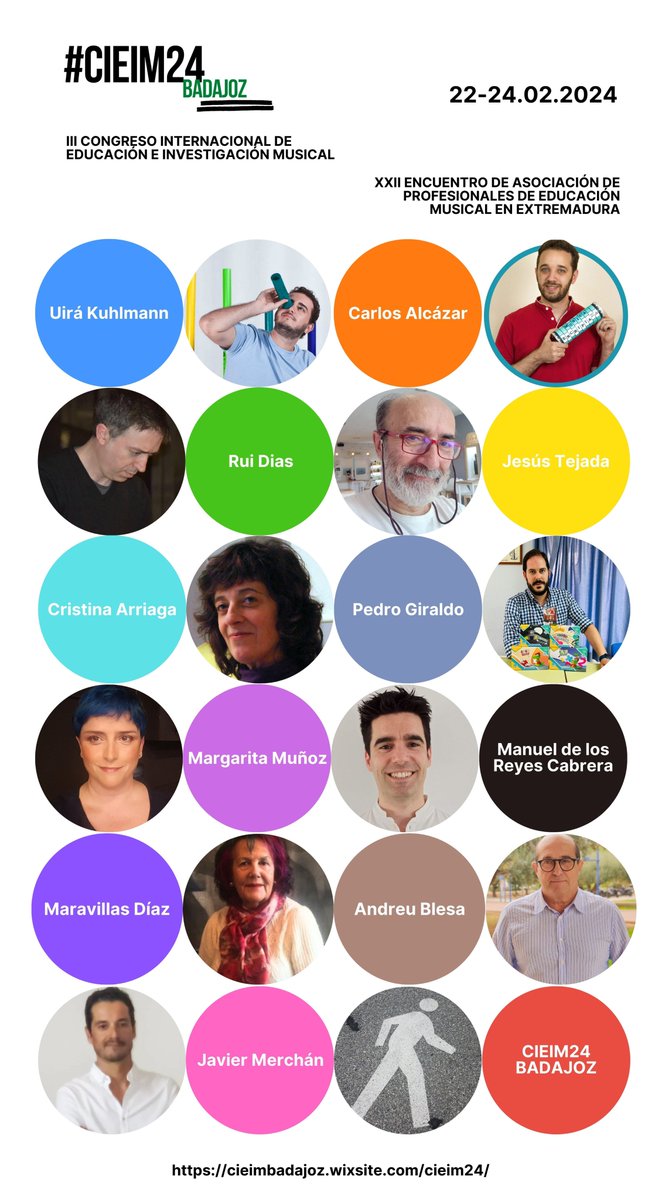 musicaencripta's tweet photo. Los días del 22 al 24 de febrero de 2024 estaré en Badajoz en el III Congreso Internacional de Educación e Investigación Musical #CIEIM y XXI Encuentro de profesores de Educación Musical de Extremadura.
https://t.co/juUlhRUHac
@conductormusic @coaemcoaem @pegigra https://t.co/OgENu79Bo1