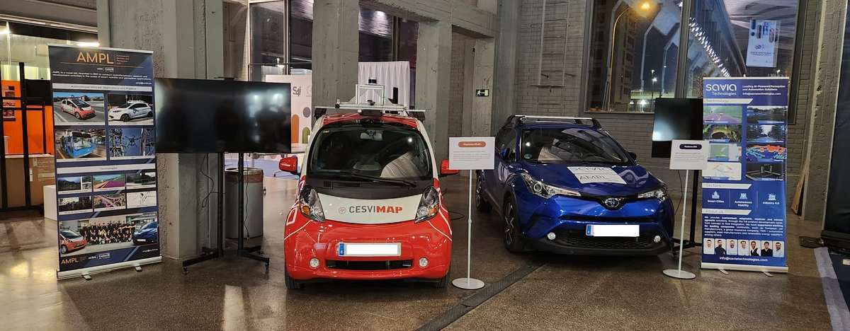 AMPL_UC3M's tweet photo. Desde hoy y hasta el viernes, estaremos en la feria de innovación organizada por el @Science4i  en @LaNaveMadrid , donde presentaremos nuestros avances en conducción autónoma y en smart cities. Agradecer a @uc3m, @LeganesPct  y @CESVIMAP  su continuo apoyo para hacerlo posible. https://t.co/STE8cc19j1
