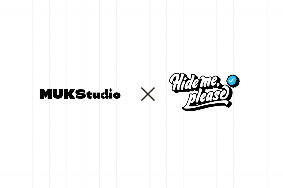 📢Announcement of Partnership📢

MUKStudio X HIDE ME PLEASE

Through this partnership, the two companies will jointly promote the following contents.

✅HIDE ME PLEASE Blue Check Map Certification for MUKKEBI NFT holders
✅Sales of products and services of HIDE ME PLEASE within