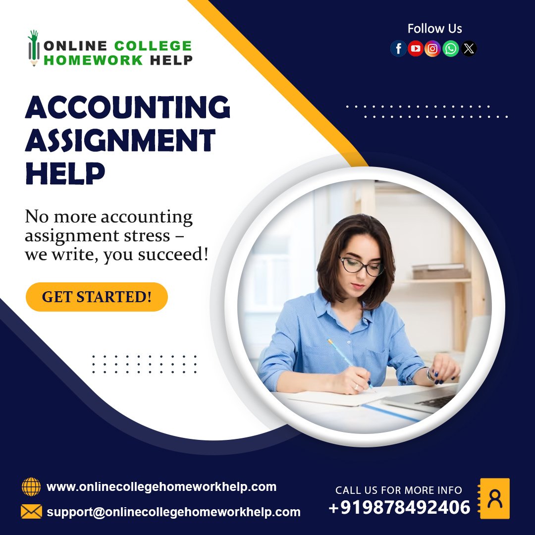 Onlinechwhelp's tweet image. 📚 Best Accounting Assignment Help 📊
Struggling with balance sheets, income statements, or financial analysis? We've got your back!
Order your Assignment Now👇
onlinecollegehomeworkhelp.com
#AccountingAssignmentHelp #AccountingHelp #ExpertAssistance #OnlineCollegeHomeworkHelp