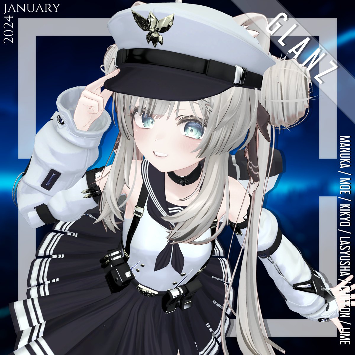 Pini_3D's tweet photo. こんにちは、Piniです。
テックウェア/ セーラー服コンセプトの衣装 - Glanz - を発売しました！！
Manuka, Moe, Kikyo, Chiffon, Lime, Lasyusha に対応しました。

https://t.co/Y94tiWF5PU

🎁発売記念RT＆Followイベント🎁
@Pini_3D をフォローして、この投稿をRT&❤してくれる5名様に - Glanz - をプレゼントします！🥳

抽選は1/25✅

写真を撮るときは #Pini_3D_Prod お願いします！

よろしくお願いします! 

#Maya3D #VRChat #VRC #booth_pm #3DModel #Pini_3D #Pini_3D_Prod