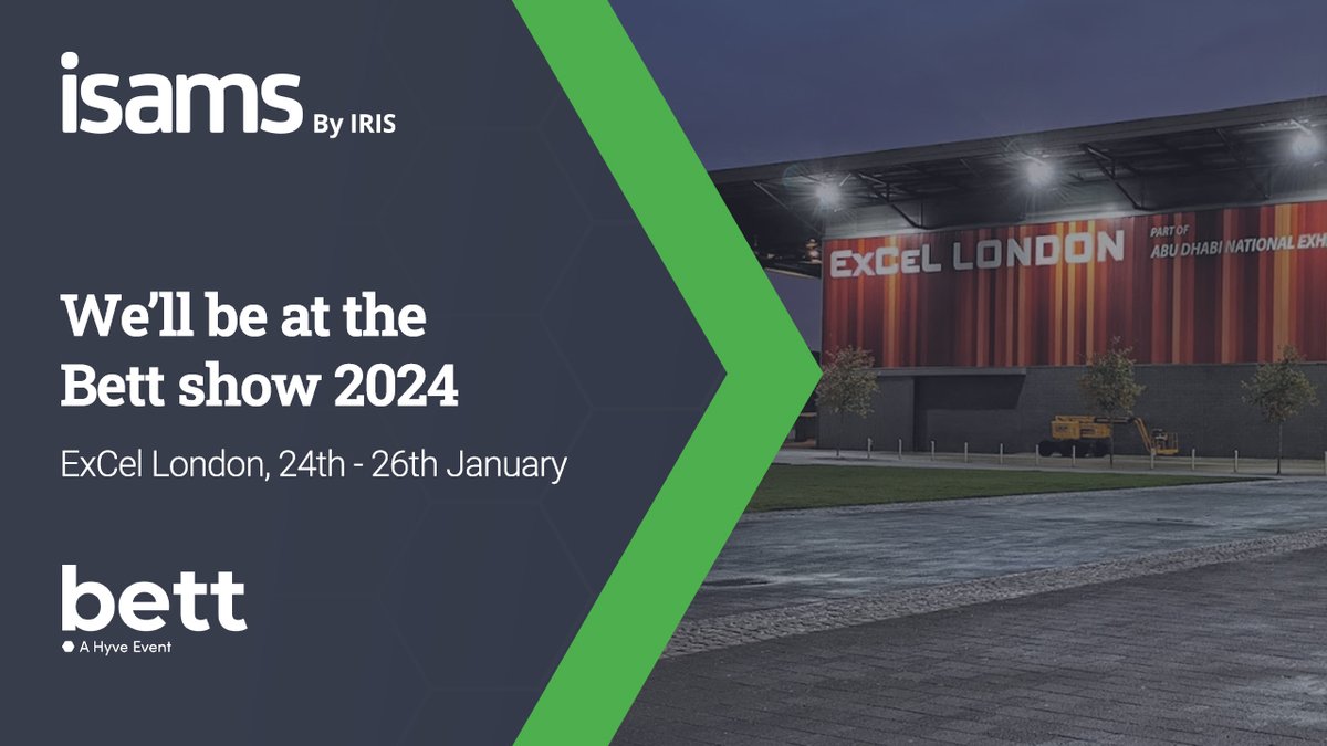 iSAMS's tweet photo. We're thrilled to be attending @Bett_show in London next week as we join the IRIS Education team at this years biggest EdTech event!
We're keen to catch up with you to show you what's new at iSAMS.
#iSAMS #BettUK #Bett2024 #EdTech https://t.co/UAYHbWprUi