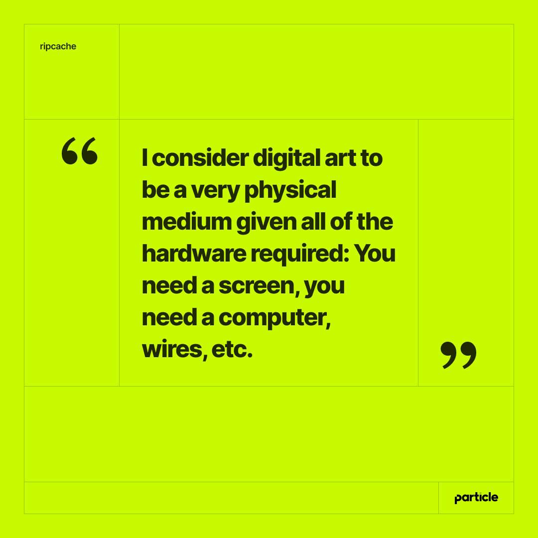 Gm!

Digital Art 🤝 Physical Art

#ripcache #publicprivate #willyouscratch @ripcache