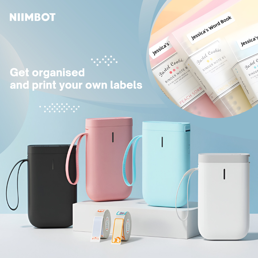 SyntechSA's tweet image. Create order where there is chaos with our new Niimbot Thermal Printers 🏷️

From folders and files to storage and stationary, label and organise your items in seconds. It's perfect for those heading #backtoschool, the office, or even at home! ✏️🖨️

#labelprinter