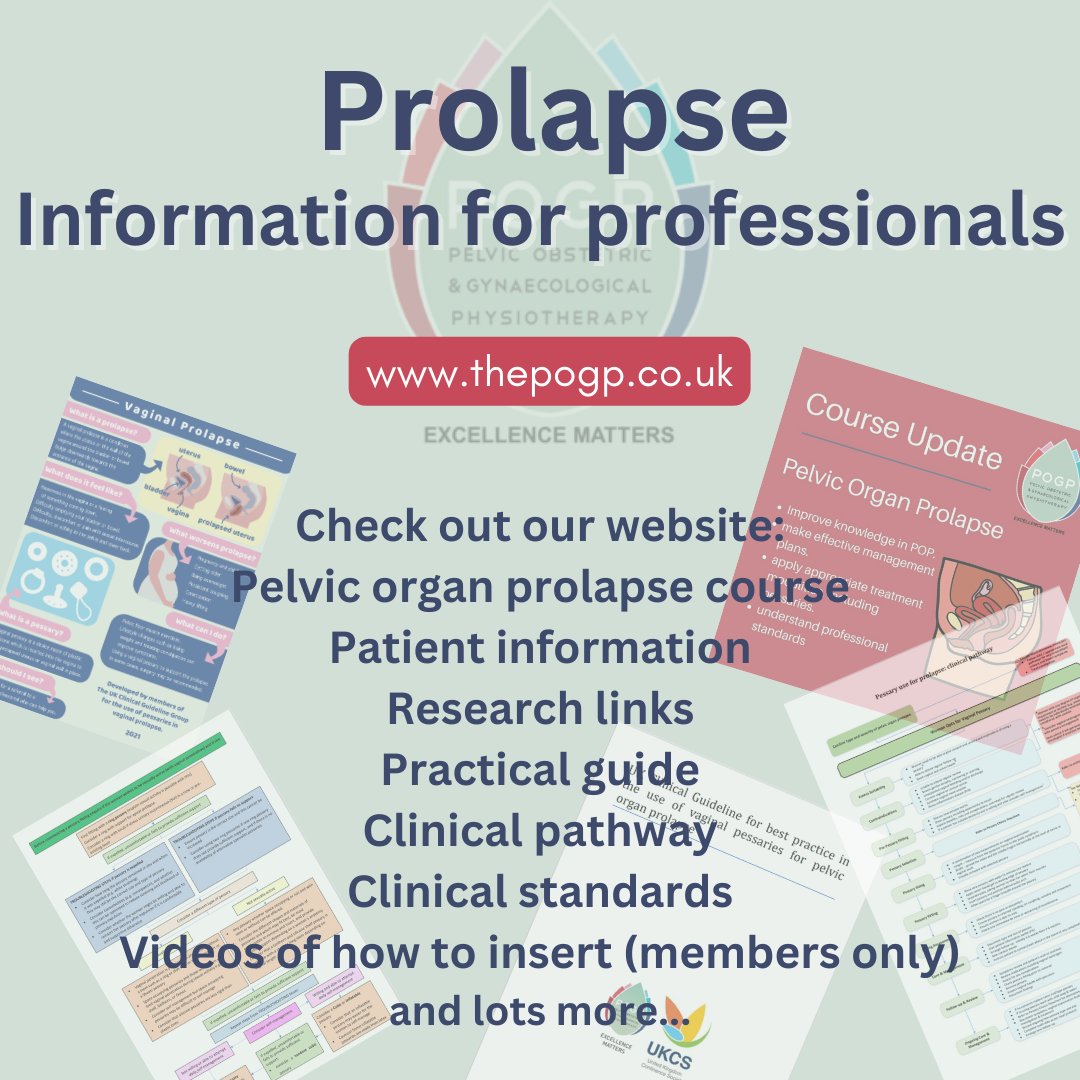 Do you support those who experience prolapse? Are you looking to deepen your knowledge, understanding and the service that you provide? Check out the resources listed on our website.