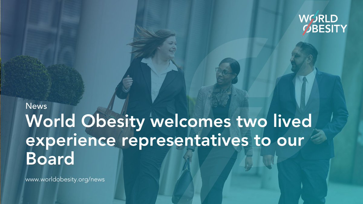 Following our Annual General Meeting held on 12 July 2023, we were thrilled to welcome two lived experience representatives to our Board of Trustees - Ogweno Stephen and Amber Huett-Garcia. ➡️ Find out more: worldobesity.org/news/world-obe…